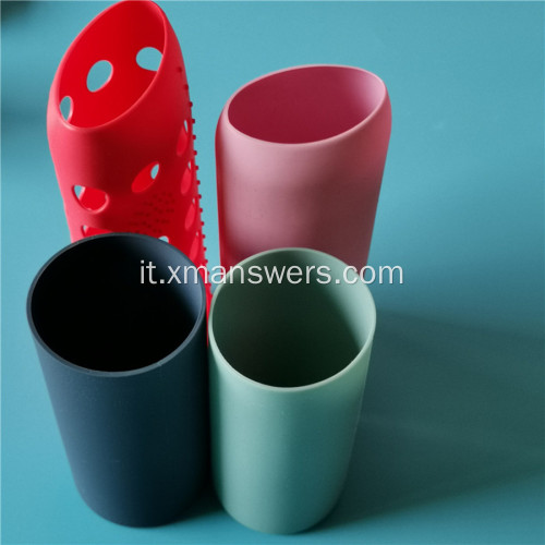 Manicotto del tubo della maniglia della bottiglia di gomma siliconica colorata personalizzata